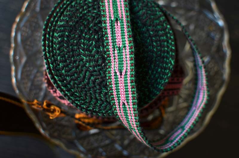 Colorful Uzbek trimming ribbon jiyak used to trim ikat cushion covers