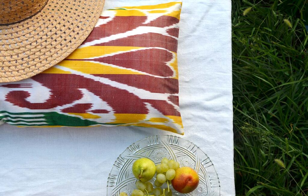 Lumbar ikat pillow covers