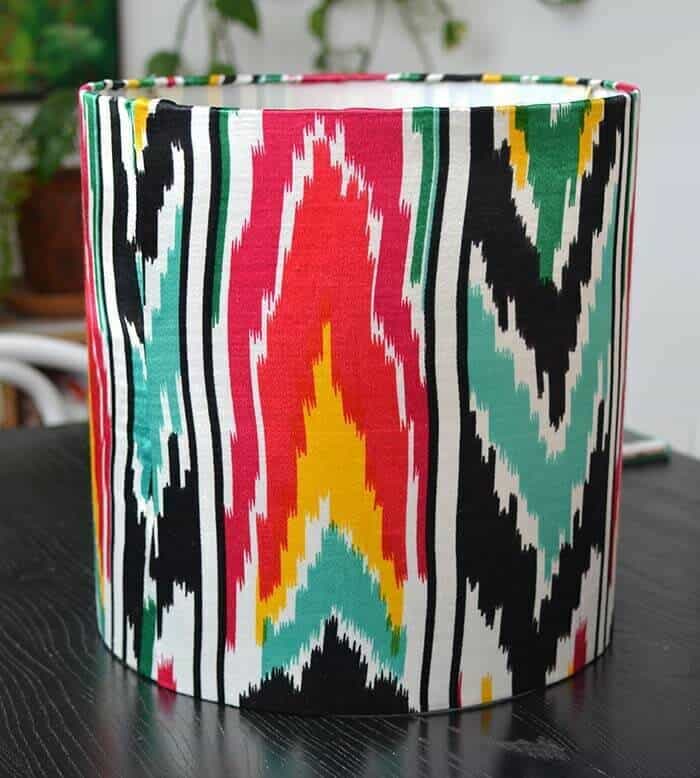 Multicolor ikat lampshade for home decor